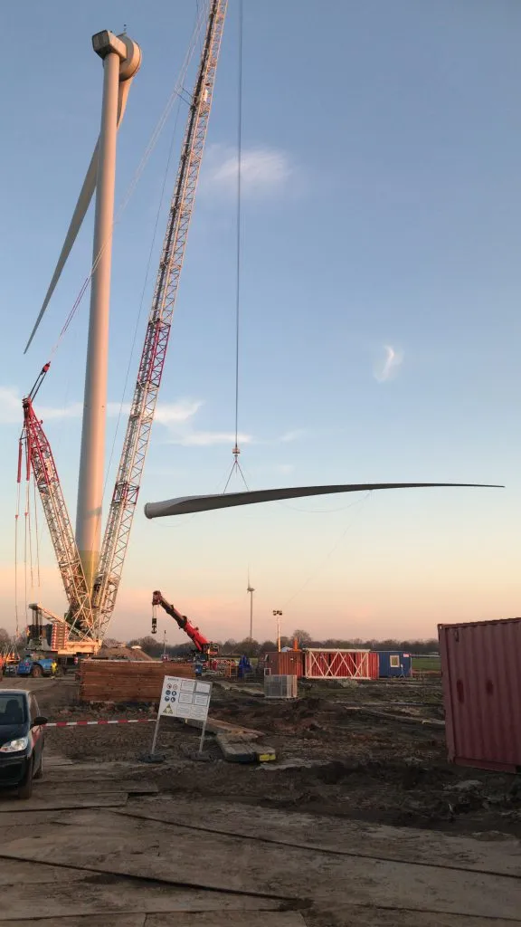 Windpark in aanbouw