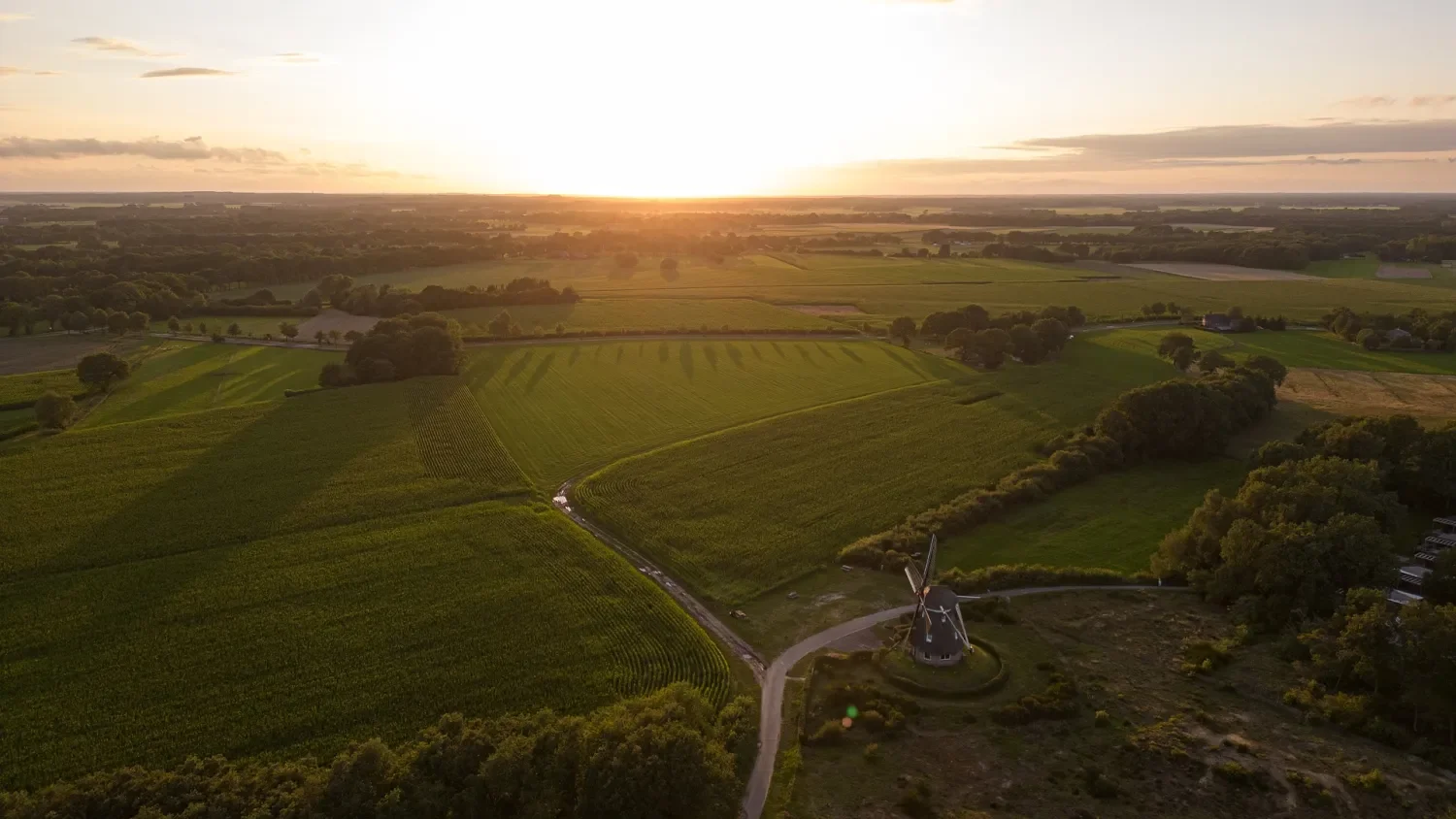 Platteland zonsopgang