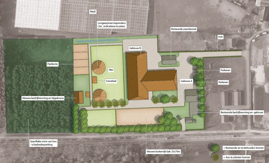 Paardenkliniek Venlo landschapsplan