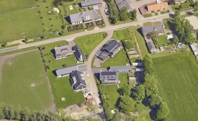 Luchtfoto van locatie